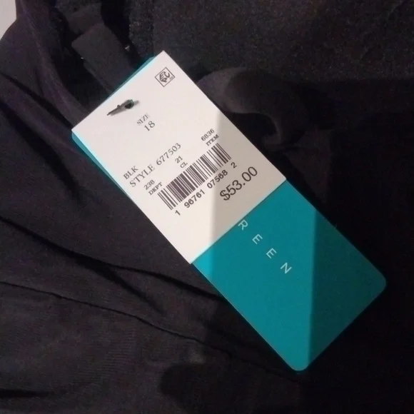 Swim Dress Black Plus Size Sz 18 - Picture 7 of 7